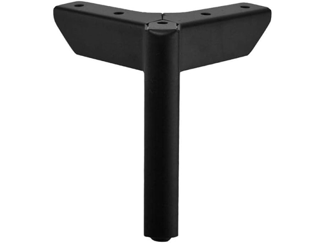 Pies De Mueble De Hierro Forjado 4 Piezas Pies De Sofá Cama Armario Altura 12 Cm Negro Mate Resistente Y Duradero