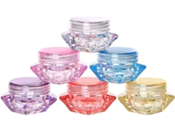 Conjunto De 40 Potes Cosméticos Vazios Em Formato De Diamante De 5g Em Ps Para Creme Facial E Joias.