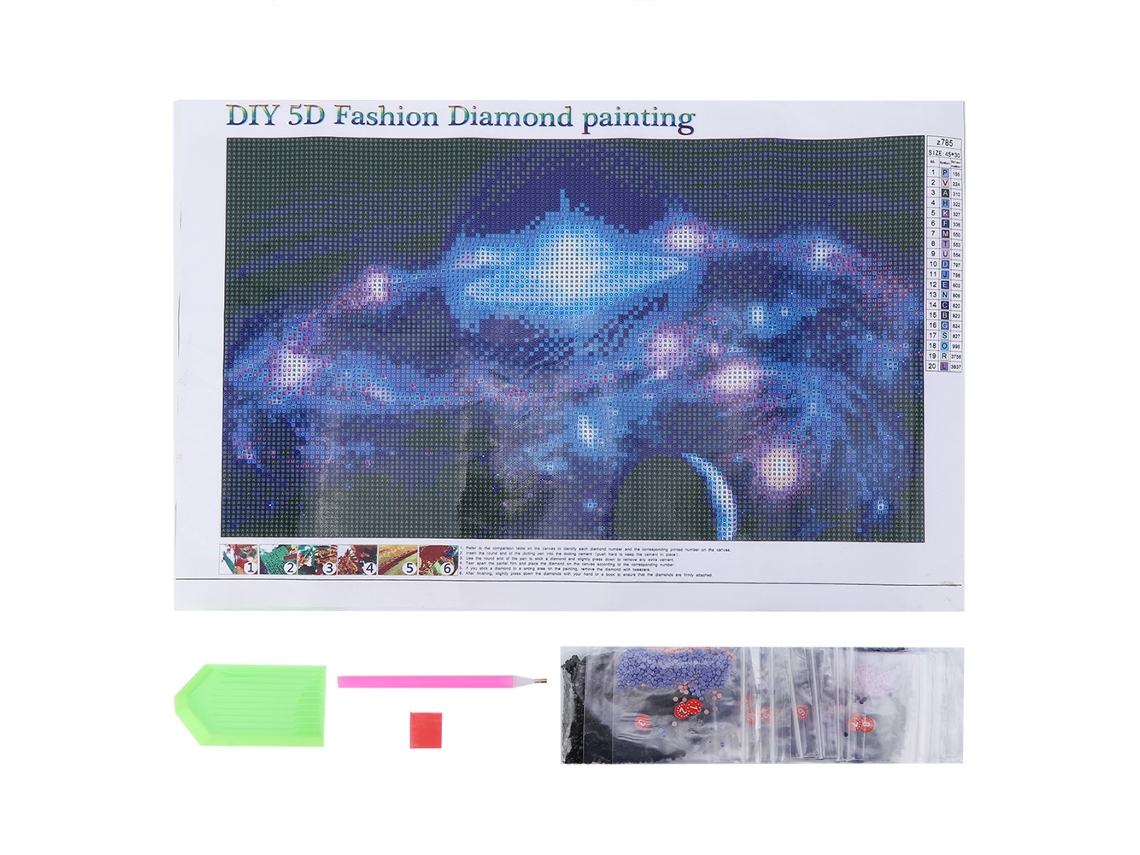 Laxiscreed Quadro De Diamante Diy Com Padrão De Céu Estrelado Para Decoração De Interiores
