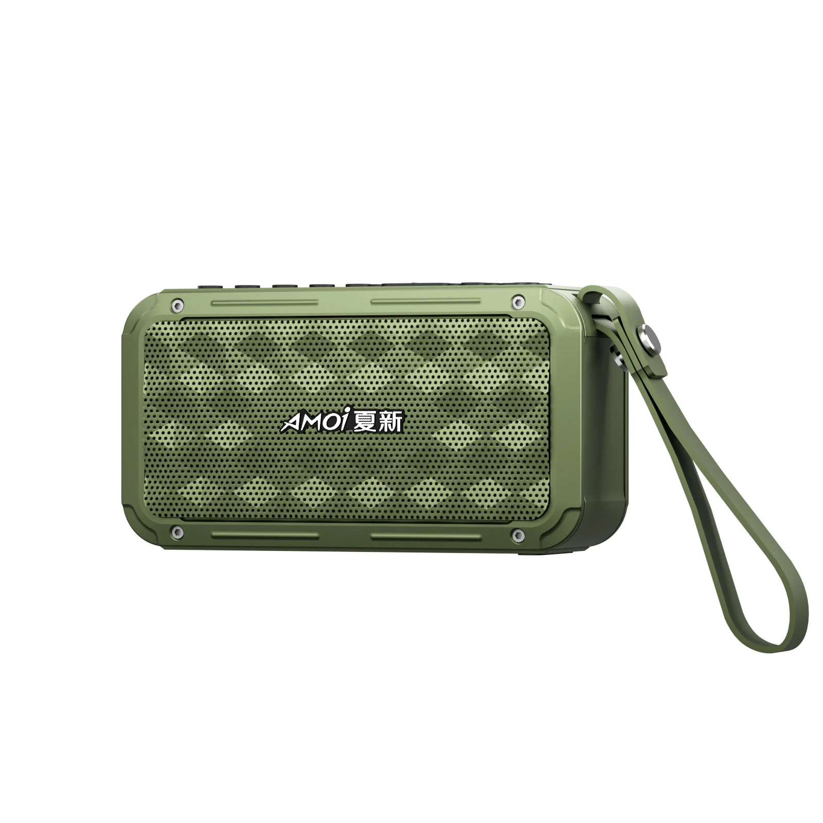 Rádio Fm Portátil Recarregável Alto falante Bluetooth Suporte para Gravação Cartão Tf Usb Reprodução Aux MDUG (verde)