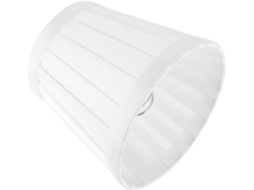 Lustre de Tecido Branco em Formato de Barril, Ideal para Abajures de Cabeceira e Arandelas, com Proteção para a Lâmpada. SFUSHOS