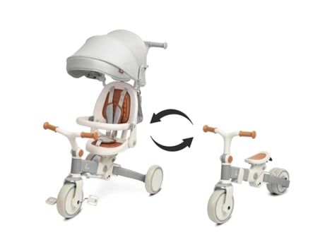 Triciclo Transformável em Bicicleta Faro Várias Cores Multifunções Dobrável TOYZ
