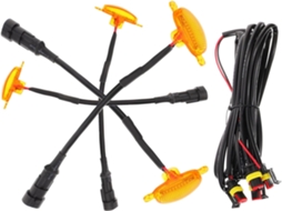 Vaguelly 1-conjunto De Luzes Segurança Led Para Veículos, Lâmpadas Amarelas, Luzes De Circulação Diurna, Luz De