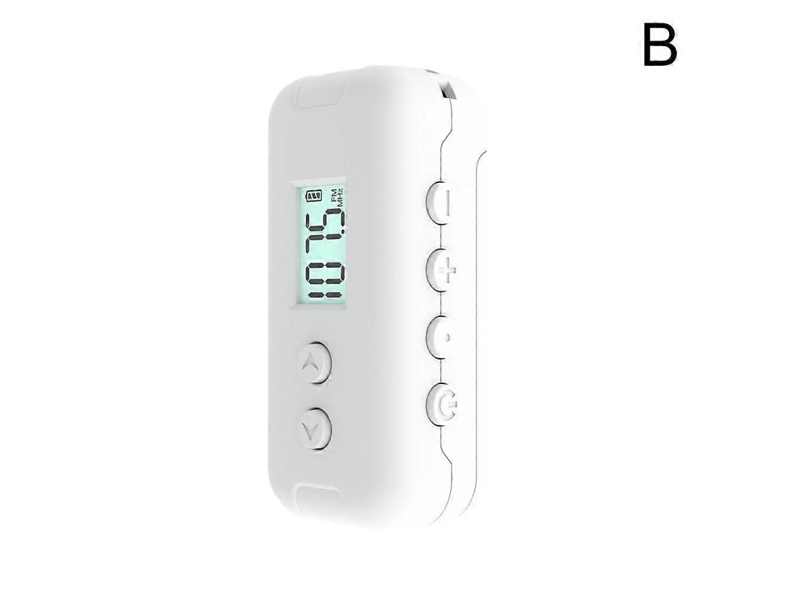 Branco Mini Rádio Portátil Para Ouvir Rádio Fm Pequeno Fabricante De Rádio Fm Externo Olysi Shop (b)