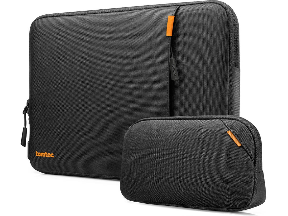 Set 2 Sleeves TOMTOC Defender para Portátil e Acessórios (14'' - Preto)