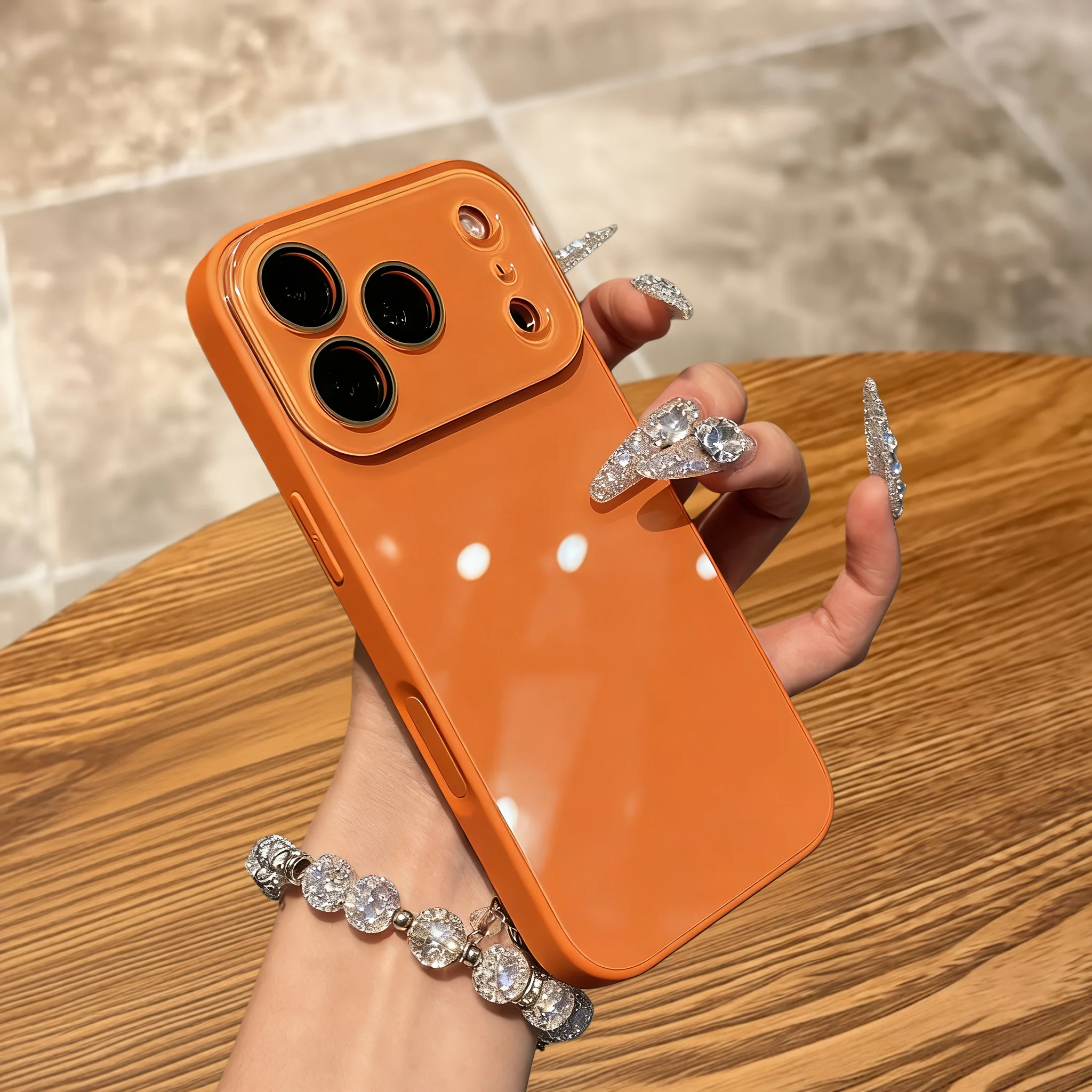 Capa Protetora Para Celular (iphone 11 Pro Max Laranja) Com Estrutura Resistente A Impactos E Parte Traseira Rígida.