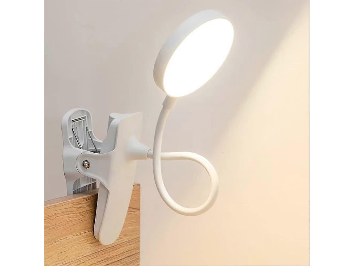 Luminária De Mesa Mini Com Clipe, Compacta, Para Leitura E Maquiagem