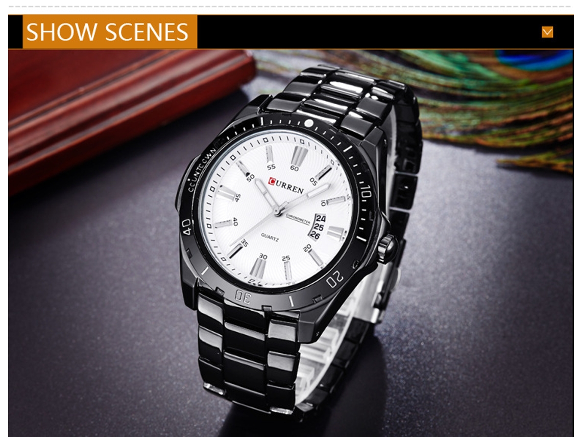 Relógio Masculino Casual Elegante com Pulseira de Aço. MDUG