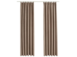 Curtain, Curtains Vidaxl Cinzento-acastanhado Tecido (140 X 225 Cm)
