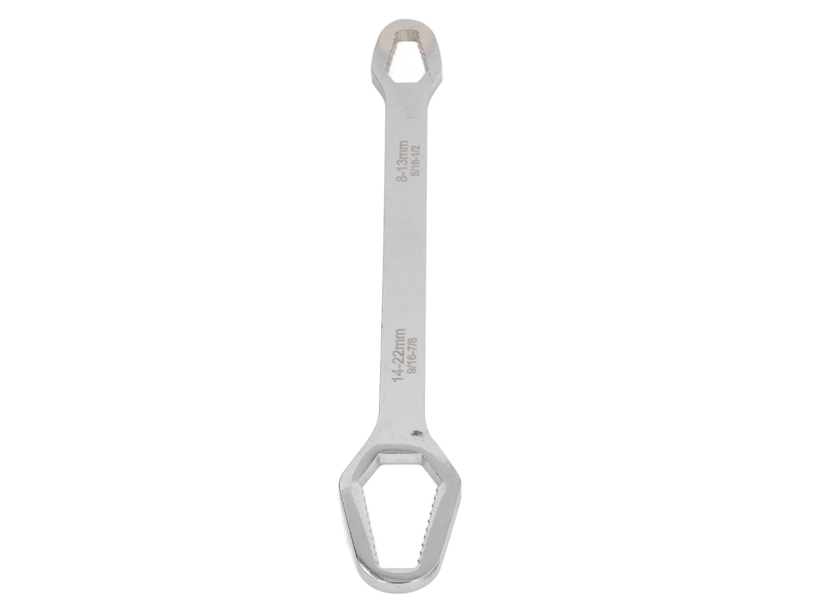Chave De Aperto Automático De Duas Pontas Ajustável 8‑22mm Multifuncional Para Reparação De Carros Prata