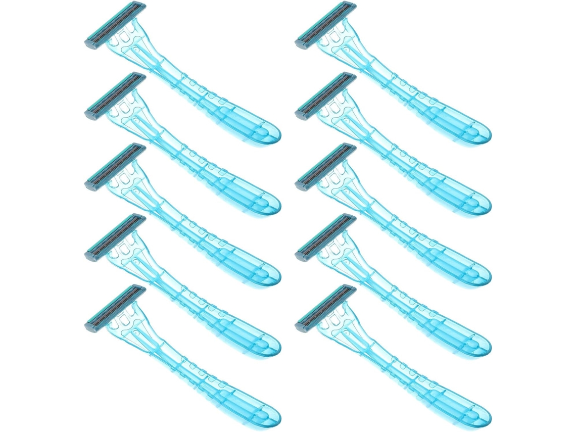Conjunto De 20 Lâminas De Barbear Descartáveis Em Aço Inoxidável Para Rosto E Corpo, Barbeador Manual.