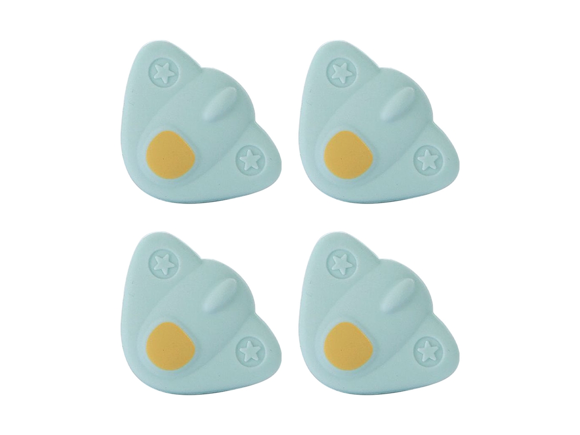 Mali 4pcs Protetor de Canto de Móveis Silicone Macio Infantil Desenho Animado Azul
