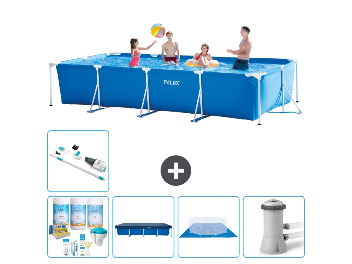 Intex Piscina Com Estrutura Retangular - 450x220x84 Cm - 6-peças S20067