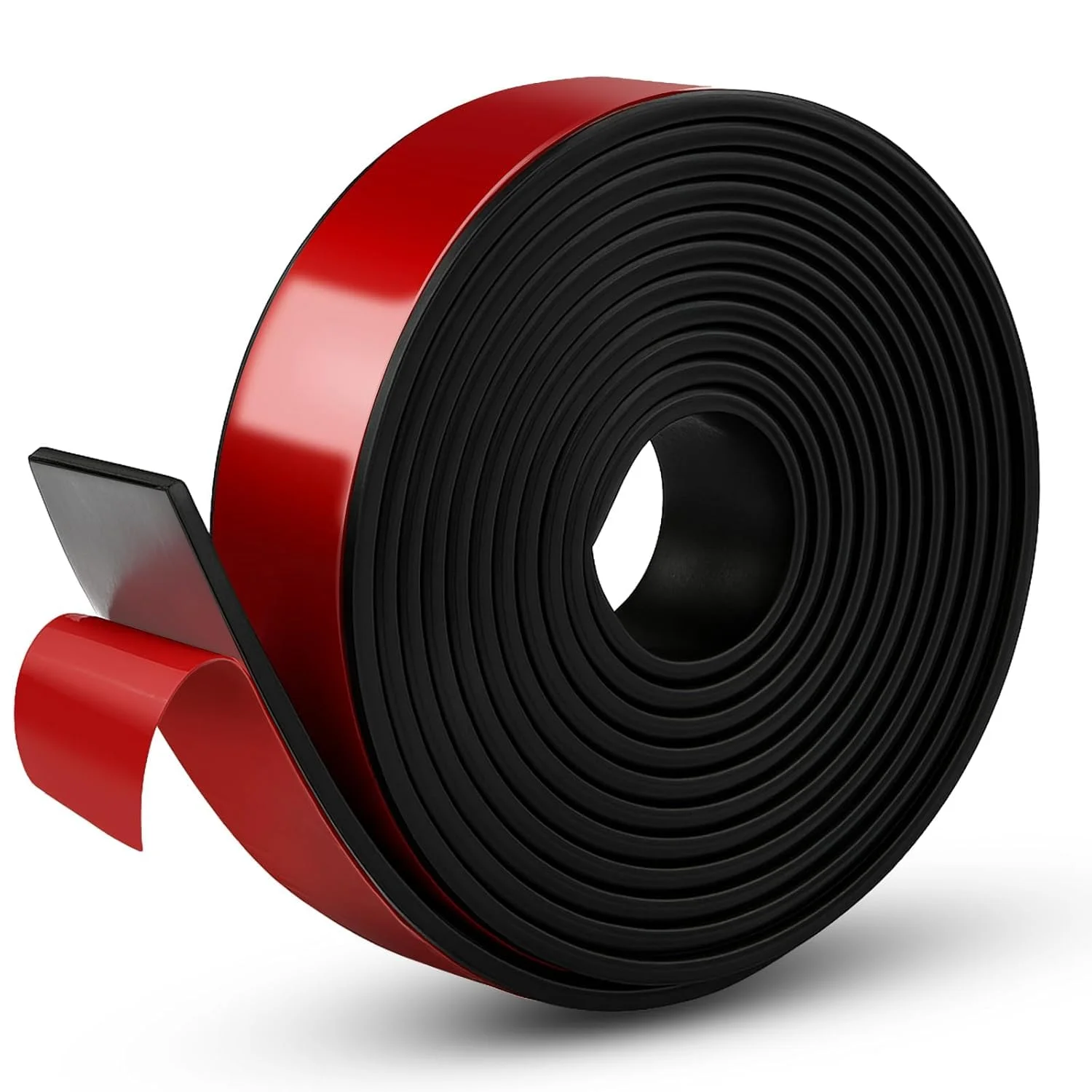 Tira De Borracha De Neoprene Com Adesivo Na Parte Traseira, Bricolagem E Pisos De Armazém, 2,54 Cm X 0,32 Cm X 292,16 Cm, Preta