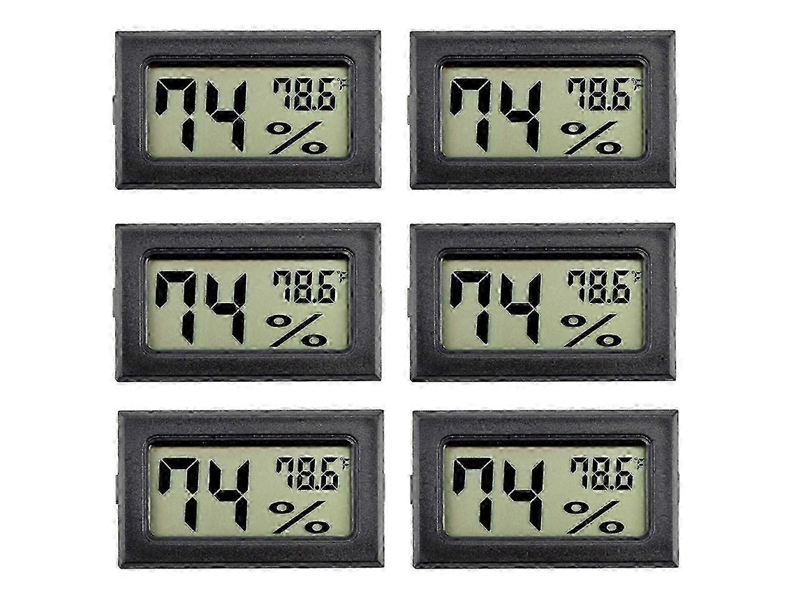 Pacote Com 6 Mini Higrômetro Higrômetro Interno Higrômetro Termômetro Digital Umidade