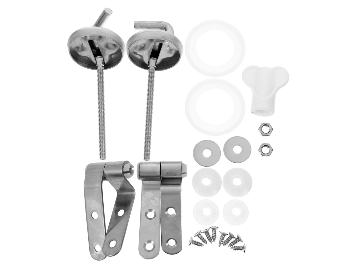 1 Conjunto De Dobradiças Aço Inoxidável Para Vaso Sanitário, Parafuso Para Assento Sanitário, Dobradiça Metálica Para