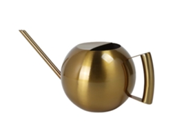 Vaso De Água Com Superfície Lisa, Regador De Aço Inoxidável Dourado Para Plantas De Interior Com Bico Longo E Cabo Ergonômico Resistente A Arranhões (