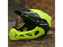 Capacete MDUG de Ciclismo Profissional, Tamanho Pequeno, Preto e Verde