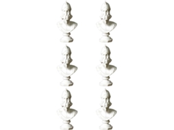 Escultura Decorativa Deusa Grega Resina Branca Conjunto 6 Peças Artesanais Decoração Presente Vindas Design GOKOCO