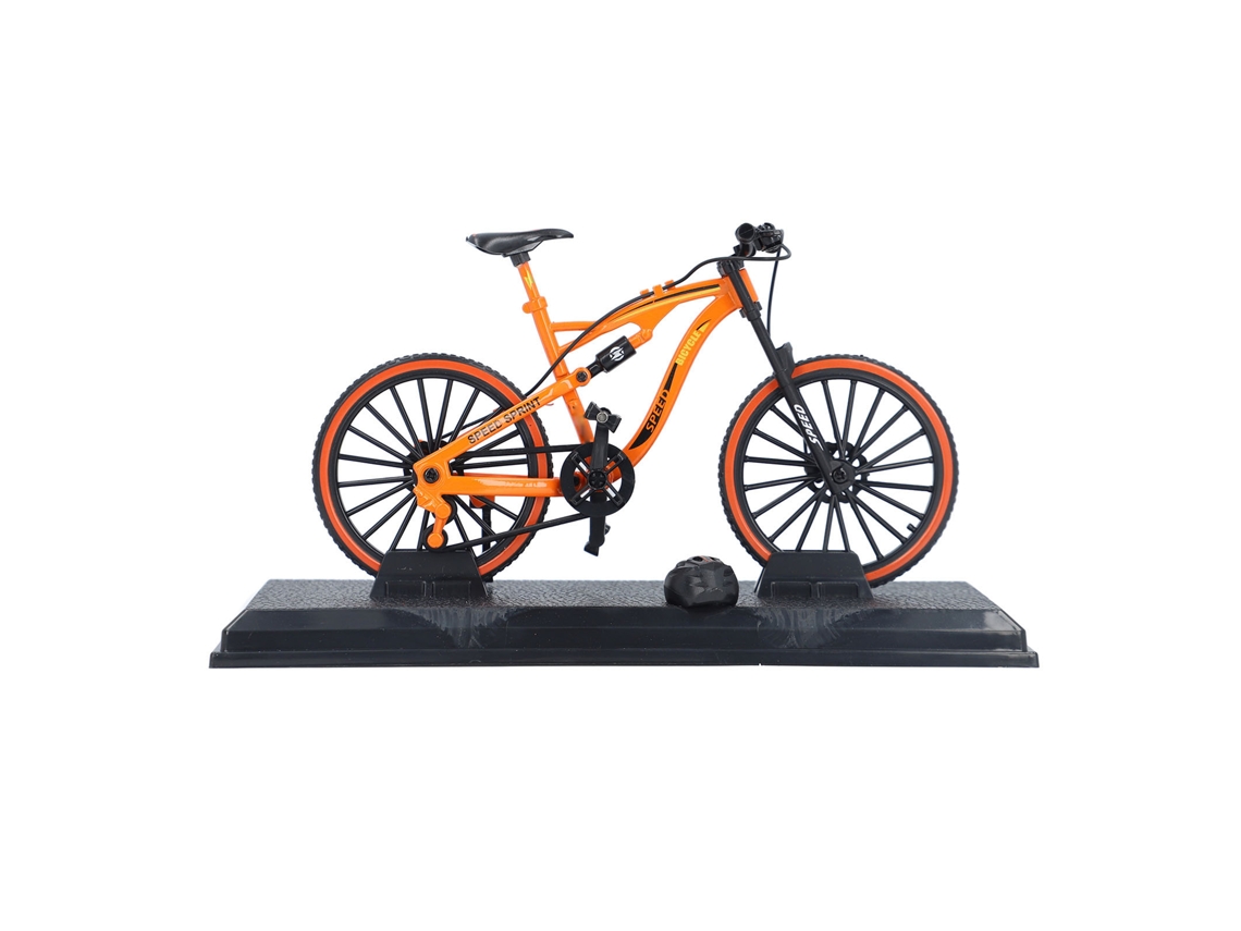 Primerox modelo de Bicicleta de Montanha de Liga para Crianças com Capacete e Suporte Laranja