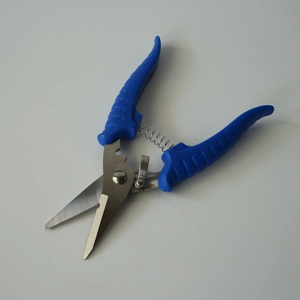1 Tesoura Compacta de Aço Inoxidável, Azul BRILVIBERA