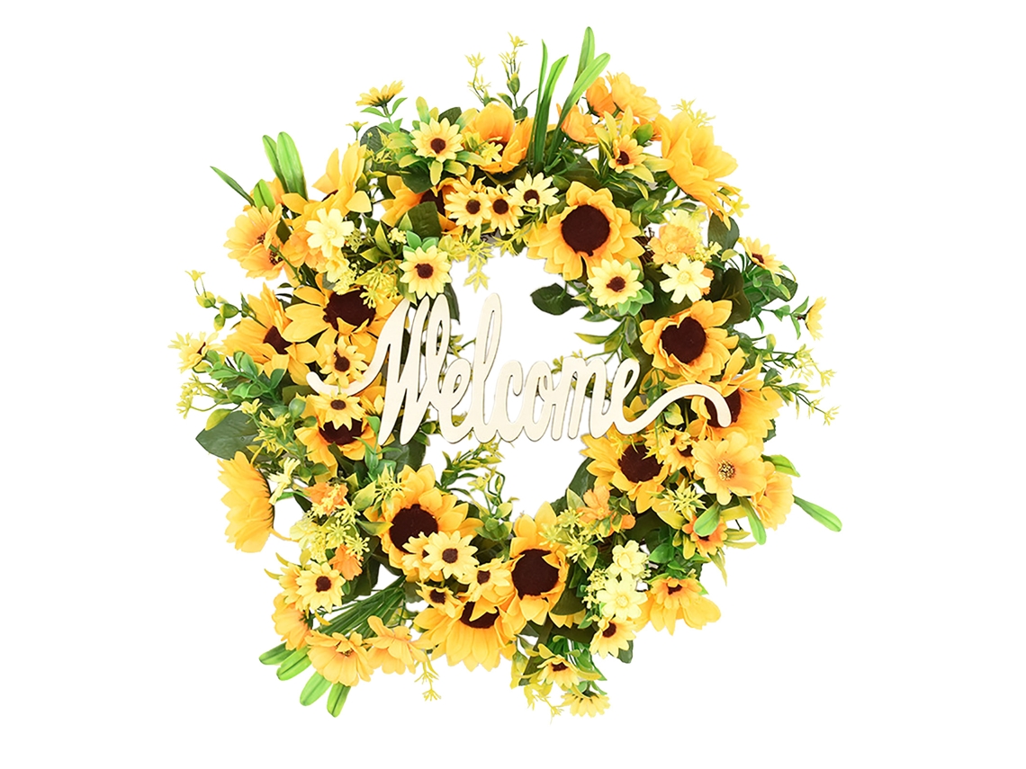 Colar de Girassol para Porta Decoração Nórdica LAXISCREED