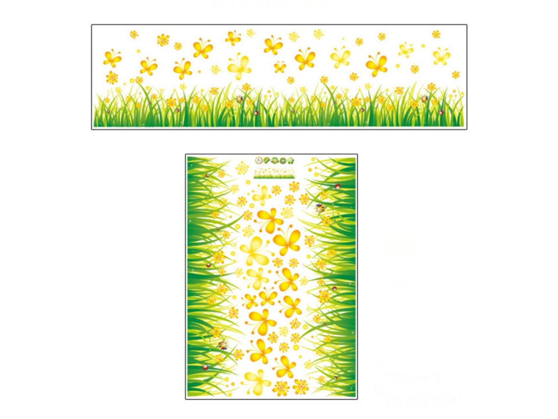 Adesivo de parede com arbusto de flores bonitas para decoração de casa, quarto e sala de estar.