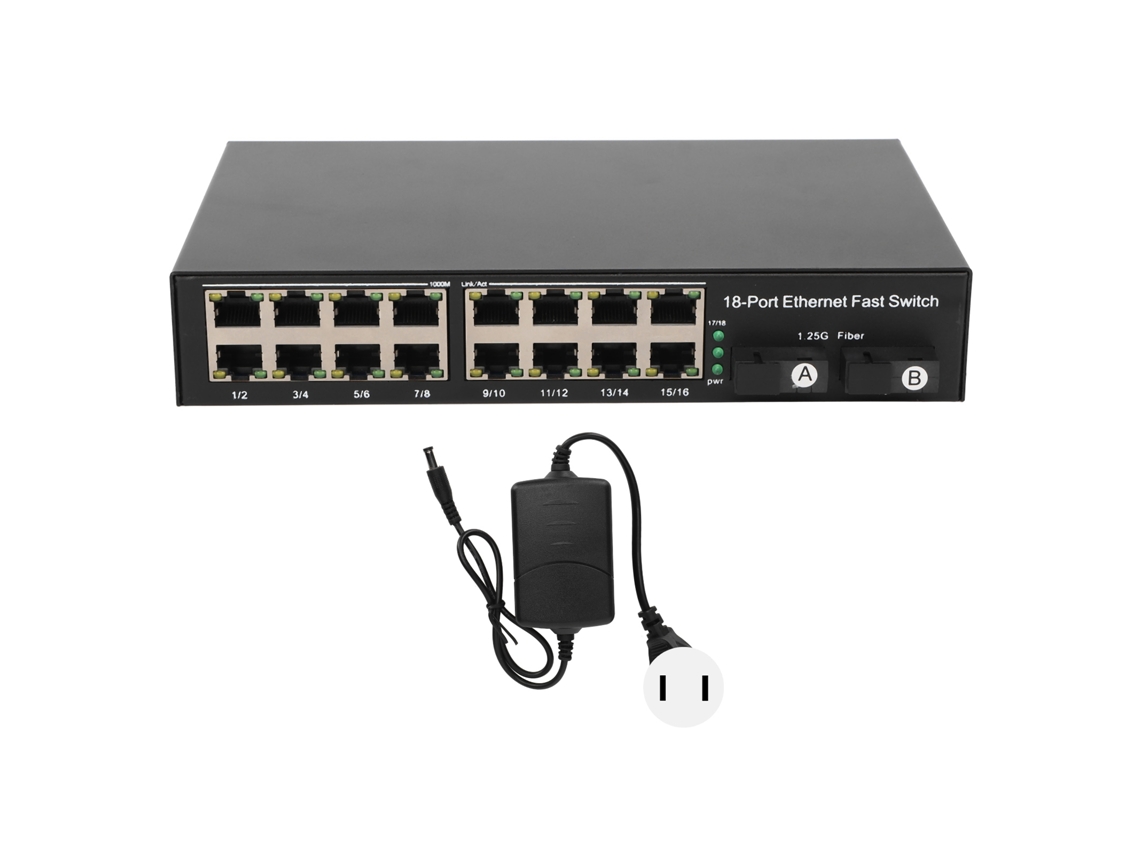 Switch de Fibra Ethernet LAXISCREED 25km Tx1310 Rx1550