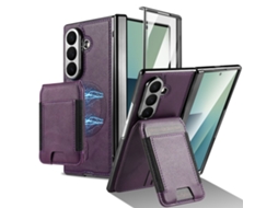 Capa Hexinyigjly Para Samsung Galaxy Z Fold 7, Compatível Com Magnsafe, Com Protetor De Ecrã Integrado Roxo