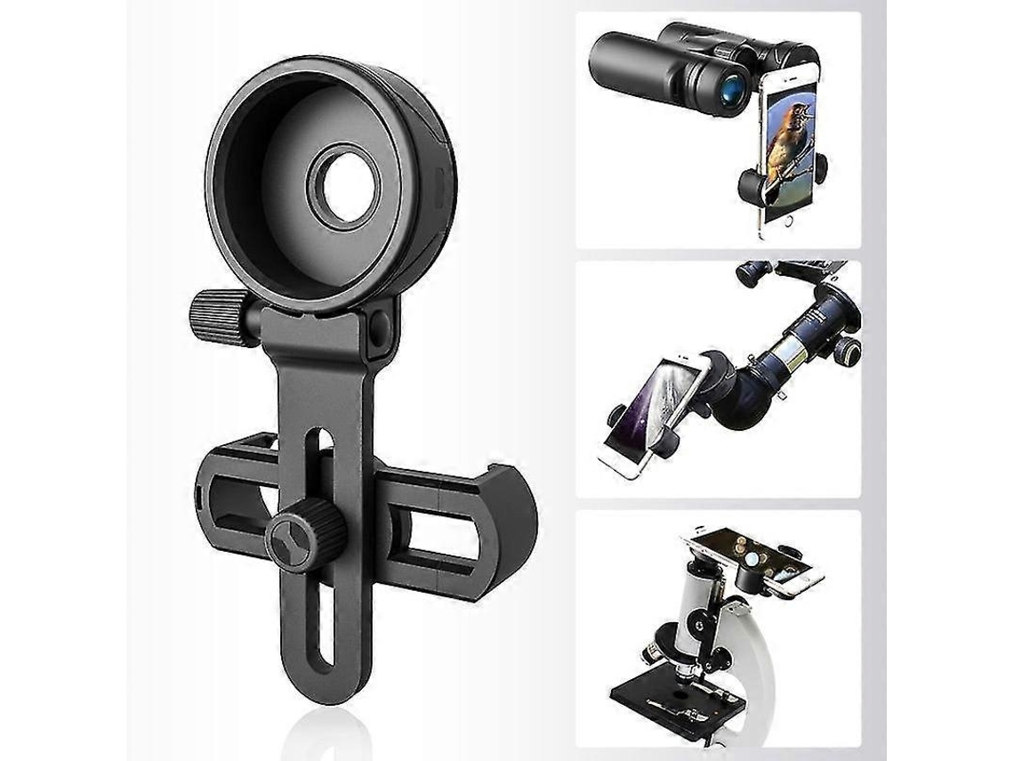 Suporte Telemóvel, Adaptador Universal Para Telemóvel, Borracha Macia Para Binóculos, Binóculos Monoculares, Plástico, Metal, Preto