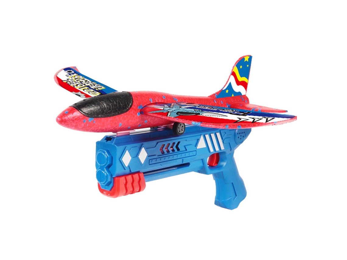 Rebe-juguete De Lancamento De Avião Para Crianças 3 Em 1, Jogo De Avião Deslizante, Para Exterior E Interior, Azul