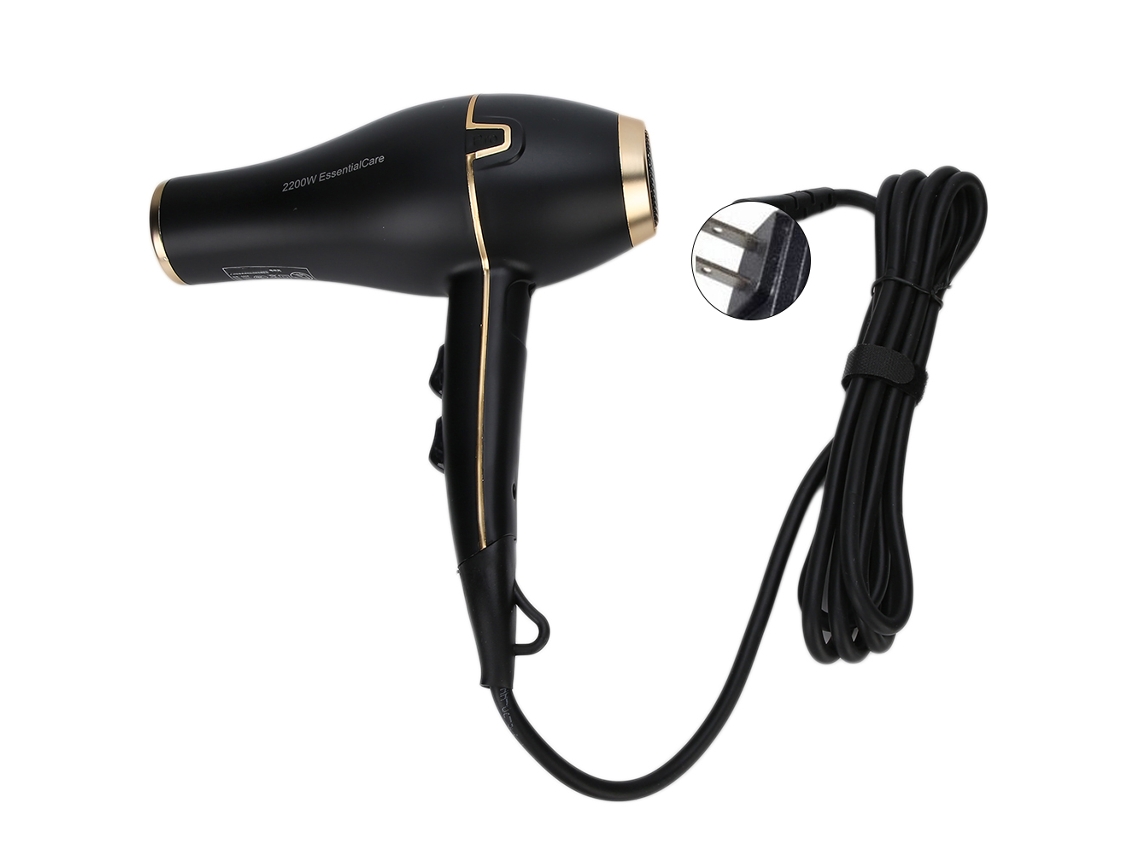 Secador De Cabelo Profissional Com Íons Negativos 2400w Ajustável De Casa Preto