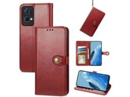 Capa De Celular Com Fivela De Couro De Cor Sólida Para Oppo Reno7 Pro 5g