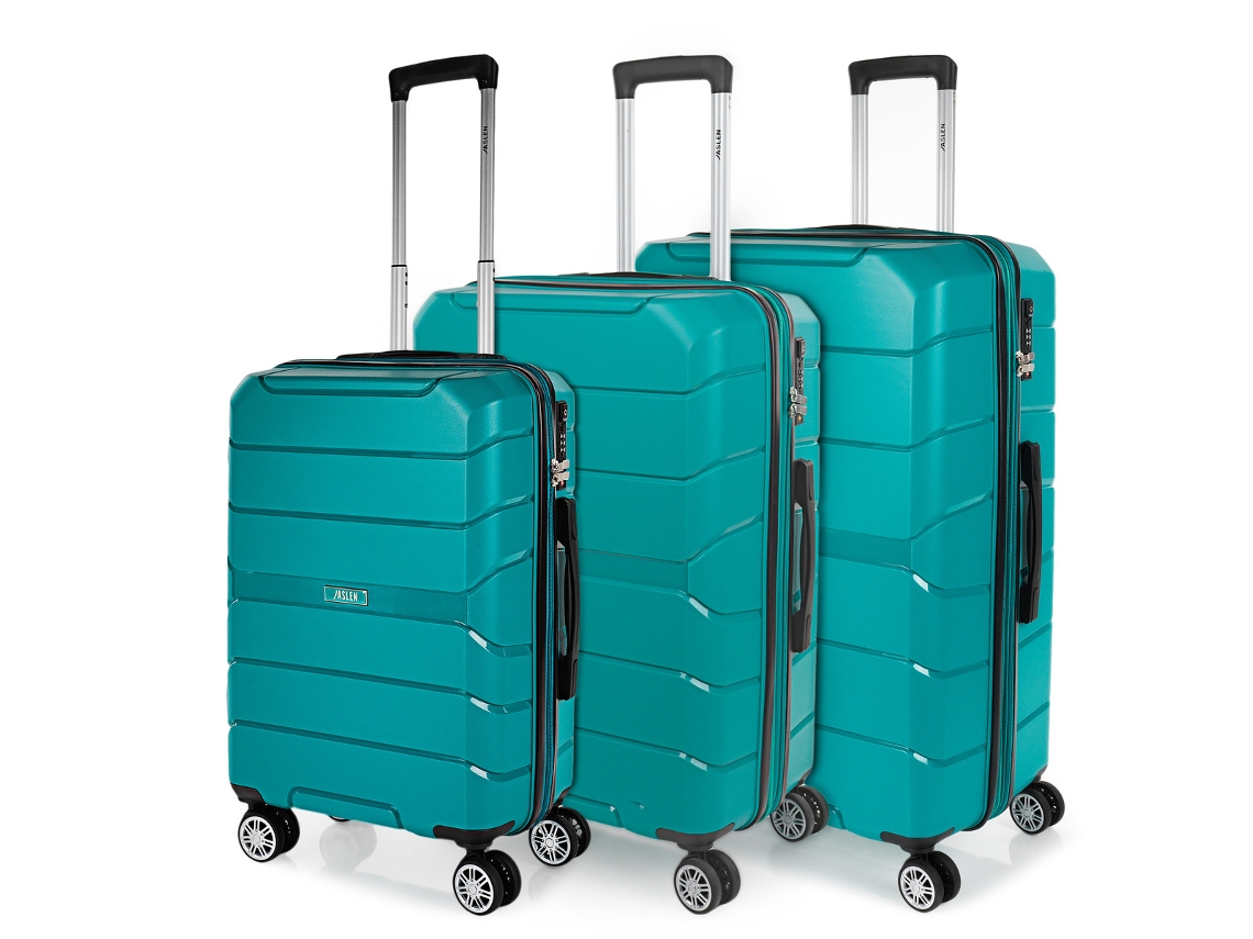 Conjunto de Malas Rígidas Pp JASLEN Venice Verde 49X77X32 Cm 105L