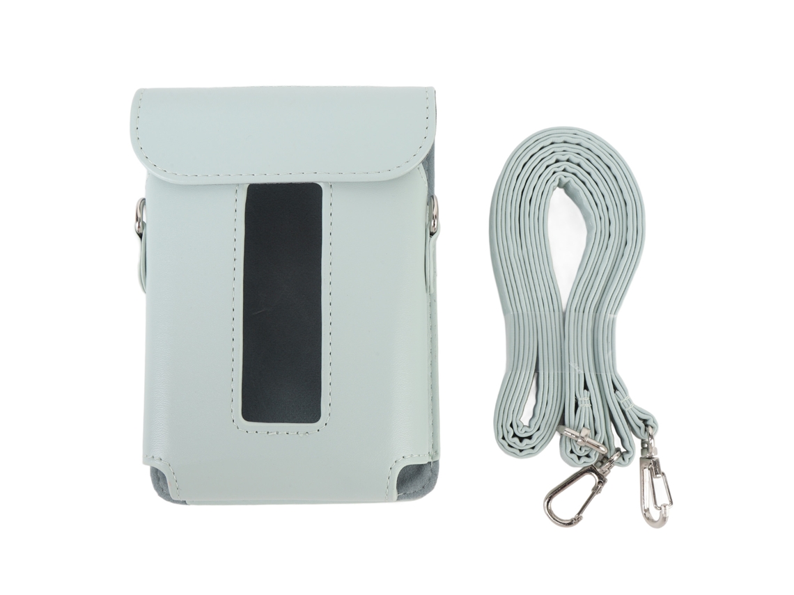 Smartphone Printer Case With Shoulder Strap Pu Retro Stylish Scratch Resistant Protective Case For Link 3 LAXISCREED