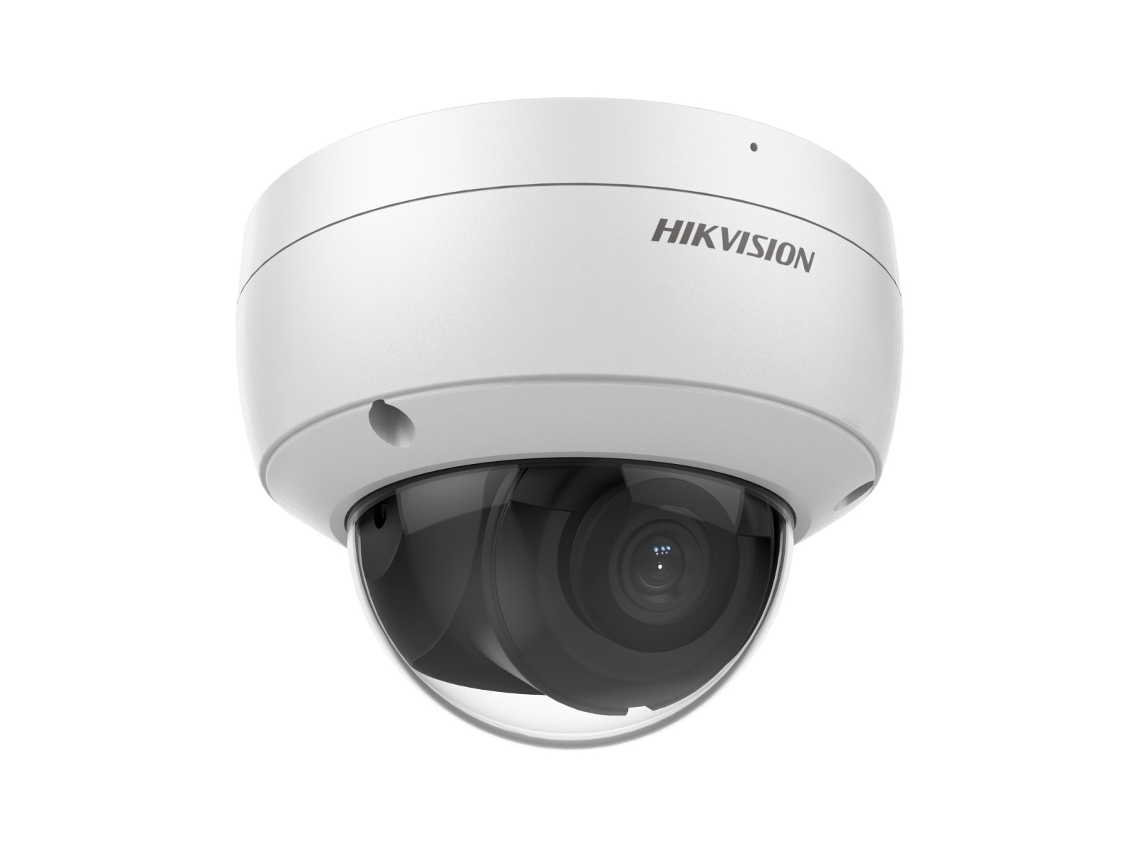 Câmara De Segurança Ip Hikvision Pro Poe 4mp 4mm Acusense Branca