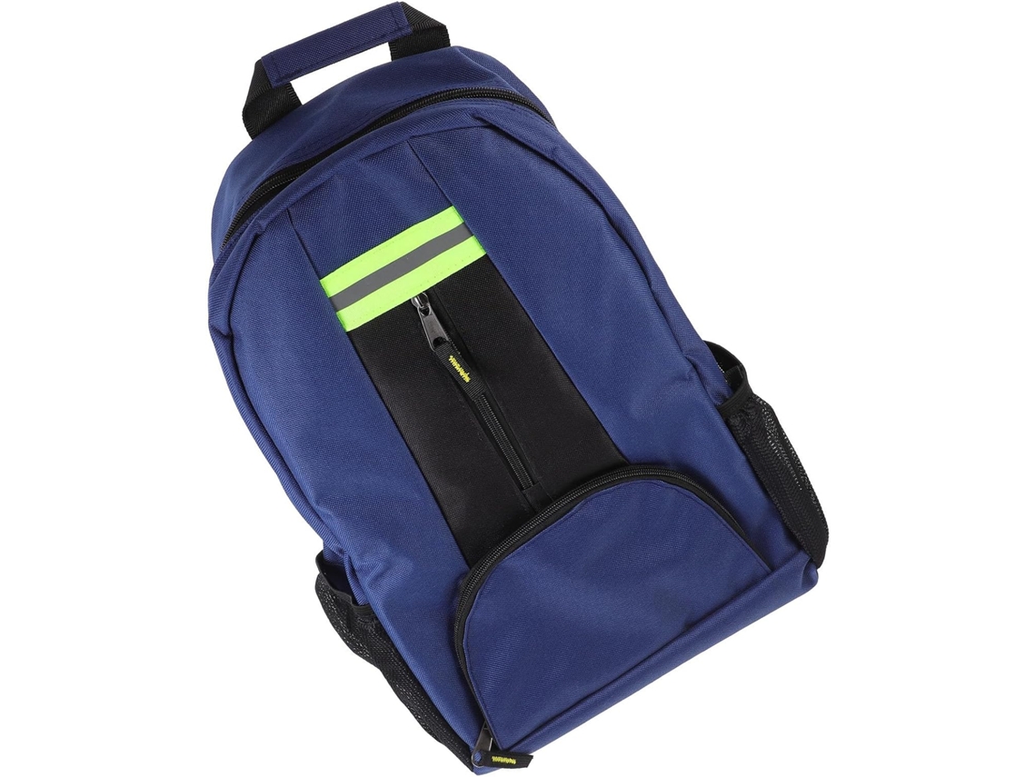 Mochila multifuncional para armazenamento de ferramentas de eletricista, bolsa de lona grossa para ferramentas, azul, grande.