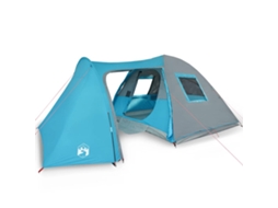 Tenda de campismo p/ 6 pessoas VIDAXL tecido opaco impermeável azul