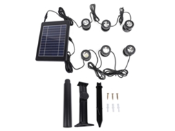 Luzes Subaquáticas Solar 6 em 1 Led Ip68 Branco Quente Jardim Aquário S/MARCA