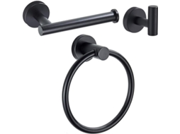 Conjunto De 3 Peças Suporte Parede Para Toalhas Banheiro, Com Design Moderno Para Armazenamento Eficiente Na Cozinha