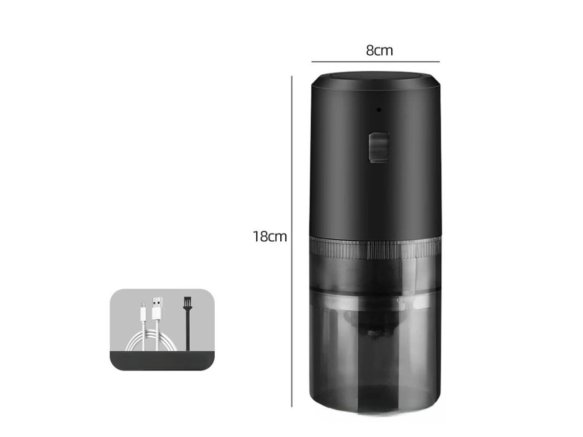 Moedor de café elétrico Yizhood com moagem ajustável (preto)