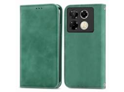 Capa De Celular Flip Magnética Em Couro Sintético Com Toque Retrô Para Infinix Note 40 Pro 4g