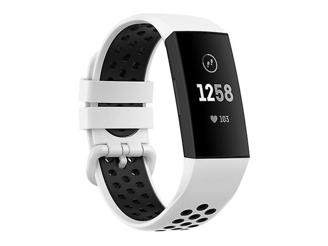 Lurelia Pulseira, Compatível Com Fitbit Charge 4/ 3/ Se, Botão De Relógio, Duas Cores, Preto E Branco, Substituição, Acabamento Moderno