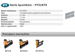 Pt 33 Pregos 3,1 X 75mm Anel 2200 Pcs Bostitch