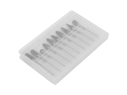 10 Peças Conjunto De Brocas Rotativas De Carbeto De Tungstênio De Corte Simples 1/8"