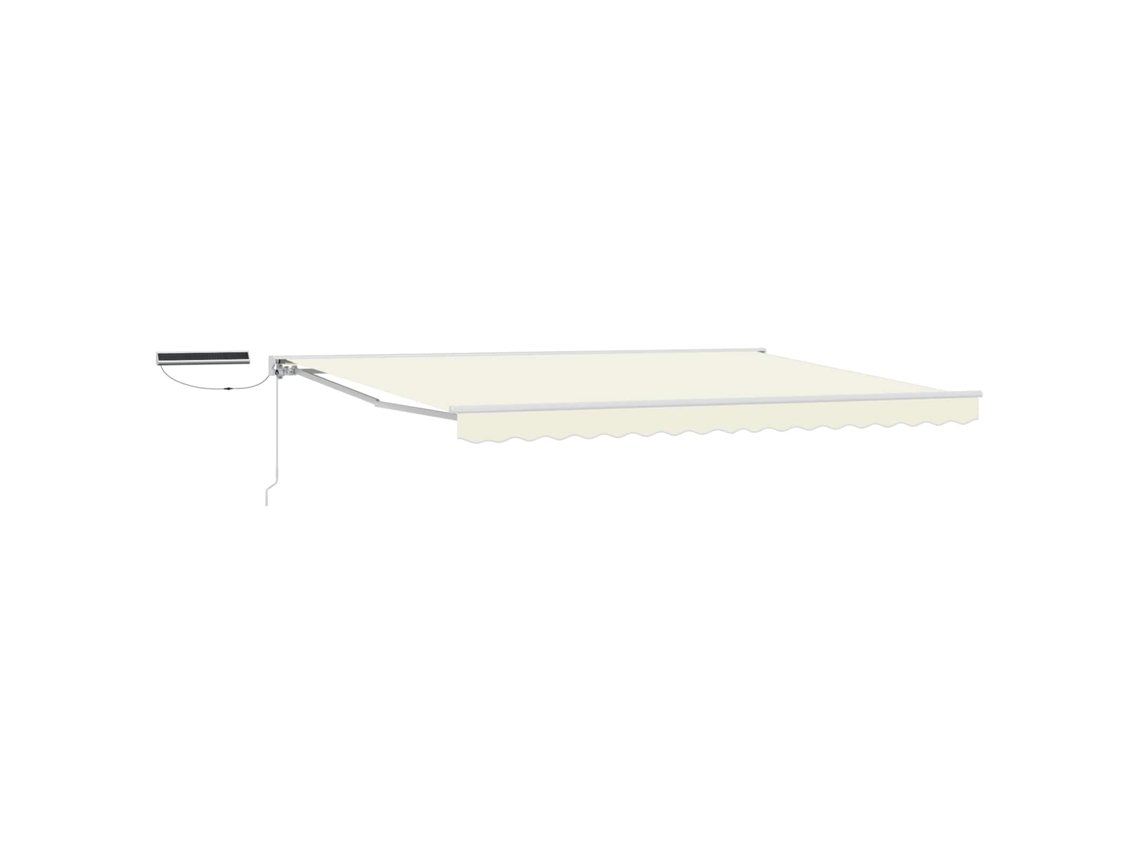 Conjunto 1 Toldo Retrátil Elétrico Vidaxl Branco Alumínio (4 × 3,5 M)