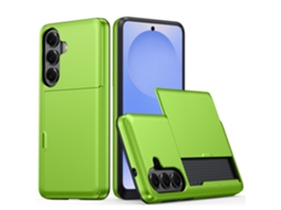 Capa Para Samsung Galaxy A37, Capa À Prova De Quedas Com Compartimento Para Cartão (verde) Digitallab