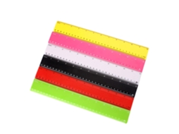 Régua de plástico Tempaky 30cm 12 Polegadas, estilo simples, ferramenta de medição para estudantes, escola, mesa E