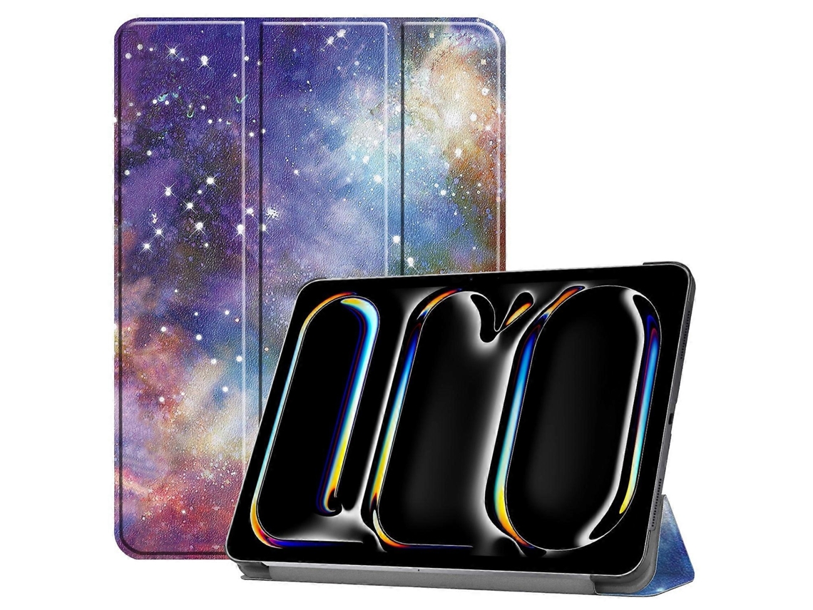 Capa de couro inteligente tripla pintada Webake Custer para tablet