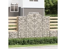 Vidaxl Cestos Gabião Arqueados 2pcs 200x50x160/180cm Ferro Galvanizado